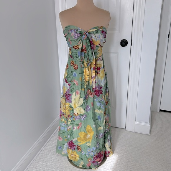 H&M Green Floral Halter Maxi Dress - Picture 4 of 11